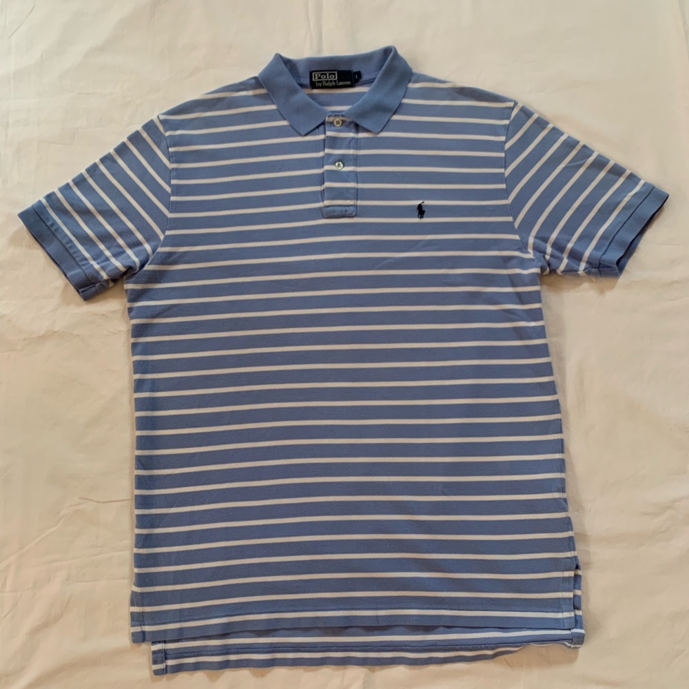 Mens Striped Polo